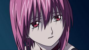 Preview wallpaper elfen lied, girl, look, sadness, background