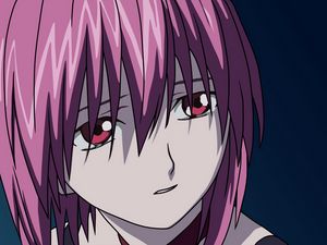 Preview wallpaper elfen lied, girl, look, sadness, background