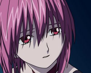 Preview wallpaper elfen lied, girl, look, sadness, background