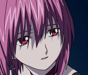 Preview wallpaper elfen lied, girl, look, sadness, background