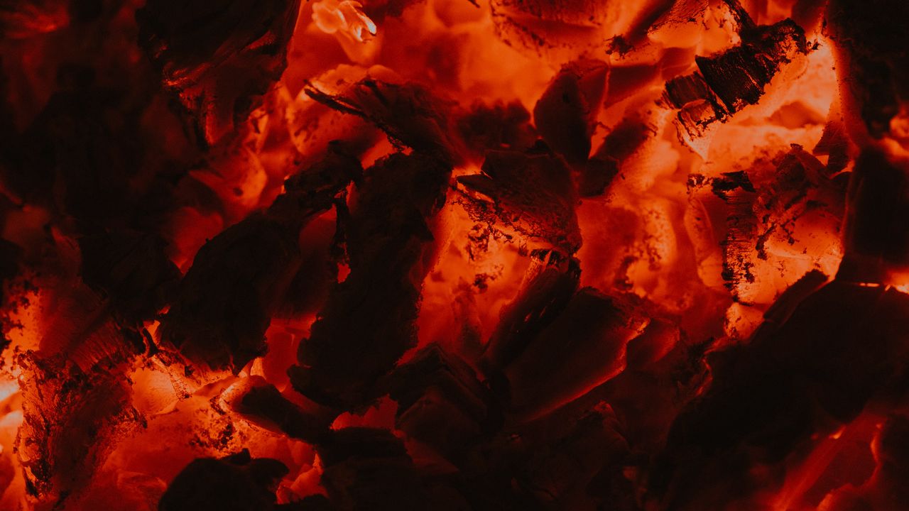 Wallpaper embers, glow, red, dark