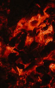 Preview wallpaper embers, glow, red, dark