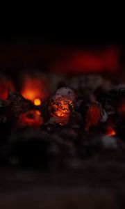 Preview wallpaper embers, hot, glow, dark