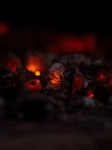 Preview wallpaper embers, hot, glow, dark