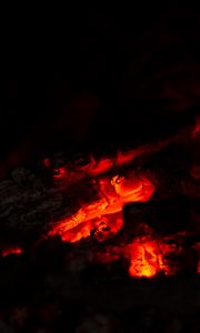Preview wallpaper embers, light, hot, dark