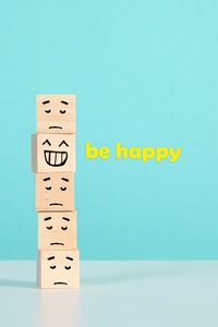 Preview wallpaper emoticons, sadness, joy, inscription, happiness