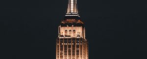 Preview wallpaper empire state building, tower, building, night, architecture, lights, dark