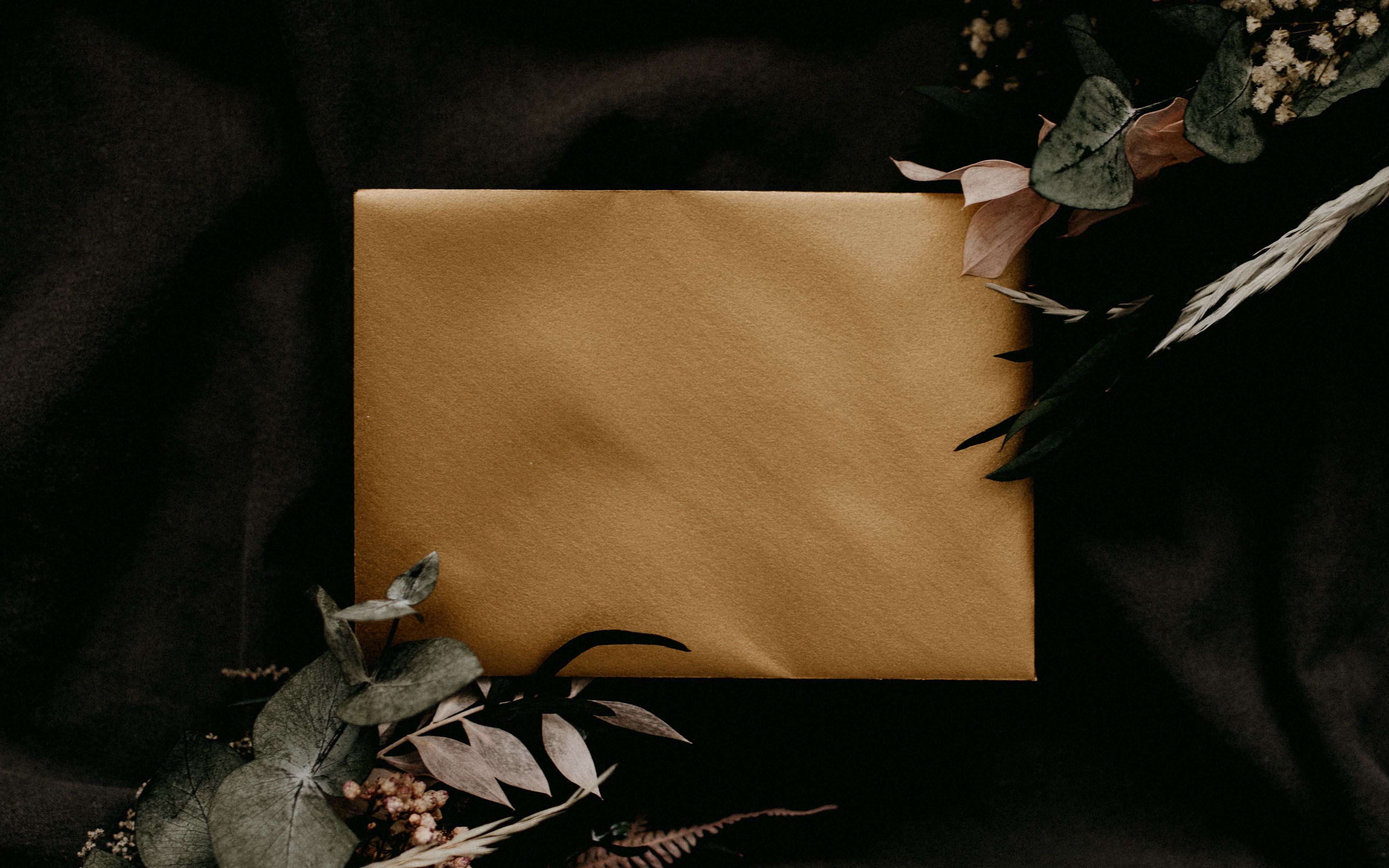 Download wallpaper 3840x2400 envelope, bouquets, flowers 4k ultra hd 16