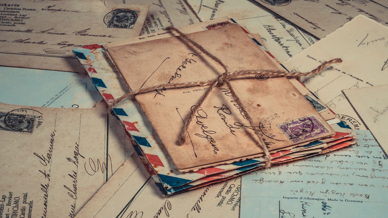 Wallpaper envelopes, letters, paper
