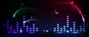 Preview wallpaper equalizer, colorful, dark, background