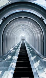Preview wallpaper escalator, arches, light
