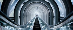 Preview wallpaper escalator, arches, light