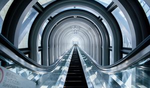 Preview wallpaper escalator, arches, light