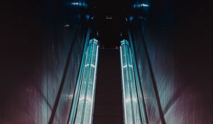 Preview wallpaper escalator, backlight, light, metro, tunnel