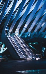 Preview wallpaper escalator, building, room, staircase