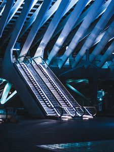 Preview wallpaper escalator, building, room, staircase