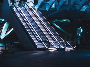 Preview wallpaper escalator, building, room, staircase