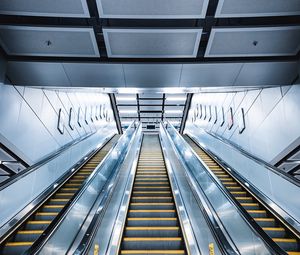 Preview wallpaper escalator, construction, light, architecture