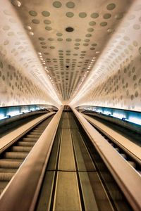 Preview wallpaper escalator, handrails, lights