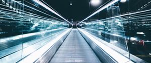 Preview wallpaper escalator, lodz fabryczna, railway station, poland