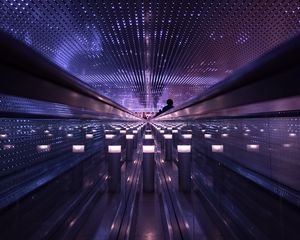Preview wallpaper escalator, metro, interior, light, architecture