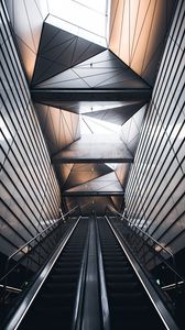 Preview wallpaper escalator, metro, interior, architecture, building