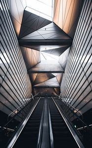 Preview wallpaper escalator, metro, interior, architecture, building