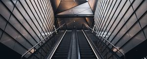 Preview wallpaper escalator, metro, interior, architecture, building
