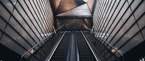 Preview wallpaper escalator, metro, interior, architecture, building