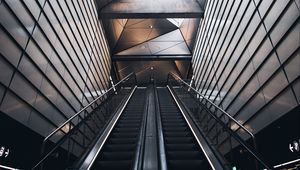 Preview wallpaper escalator, metro, interior, architecture, building