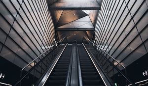 Preview wallpaper escalator, metro, interior, architecture, building