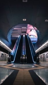 Preview wallpaper escalator, metro, station, interior