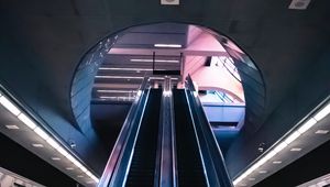 Preview wallpaper escalator, metro, station, interior