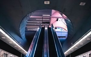 Preview wallpaper escalator, metro, station, interior