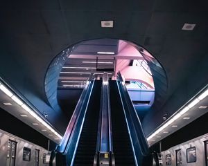 Preview wallpaper escalator, metro, station, interior