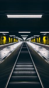 Preview wallpaper escalator, metro, tunnel, backlight