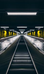 Preview wallpaper escalator, metro, tunnel, backlight