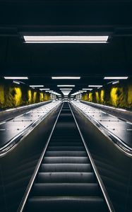 Preview wallpaper escalator, metro, tunnel, backlight