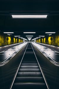 Preview wallpaper escalator, metro, tunnel, backlight