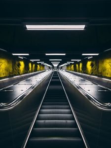 Preview wallpaper escalator, metro, tunnel, backlight