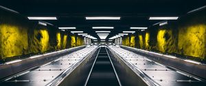 Preview wallpaper escalator, metro, tunnel, backlight