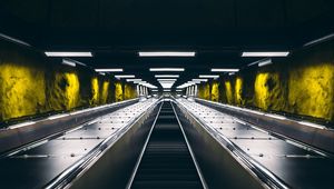 Preview wallpaper escalator, metro, tunnel, backlight