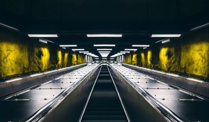 Preview wallpaper escalator, metro, tunnel, backlight