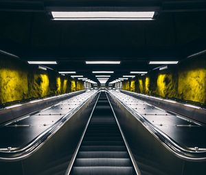 Preview wallpaper escalator, metro, tunnel, backlight