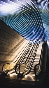 Preview wallpaper escalator, stairs, building, room