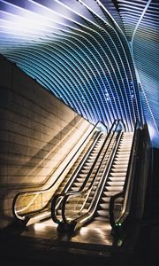 Preview wallpaper escalator, stairs, building, room