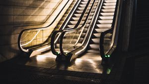 Preview wallpaper escalator, stairs, building, room