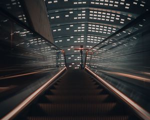 Preview wallpaper escalator, stairs, ceiling, design