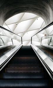 Preview wallpaper escalator, stairs, construction, interior, building