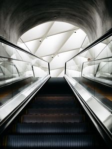 Preview wallpaper escalator, stairs, construction, interior, building